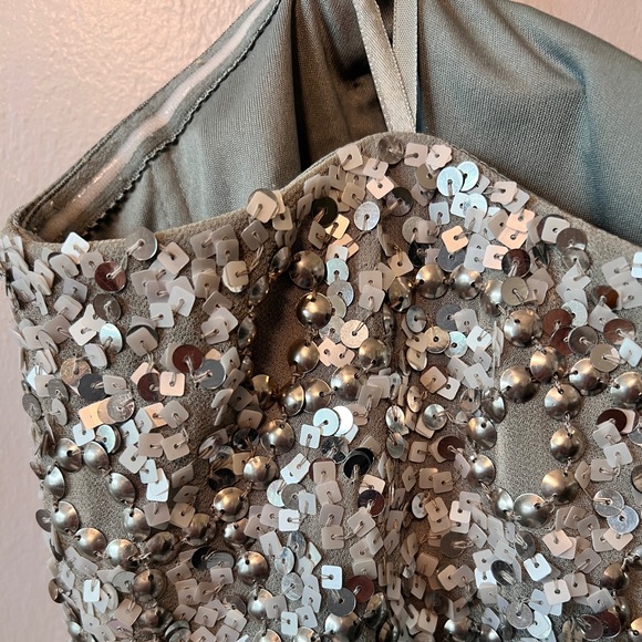 Adrianna Papell Strapless Sequins Beaded Dress - Picture 4 of 5